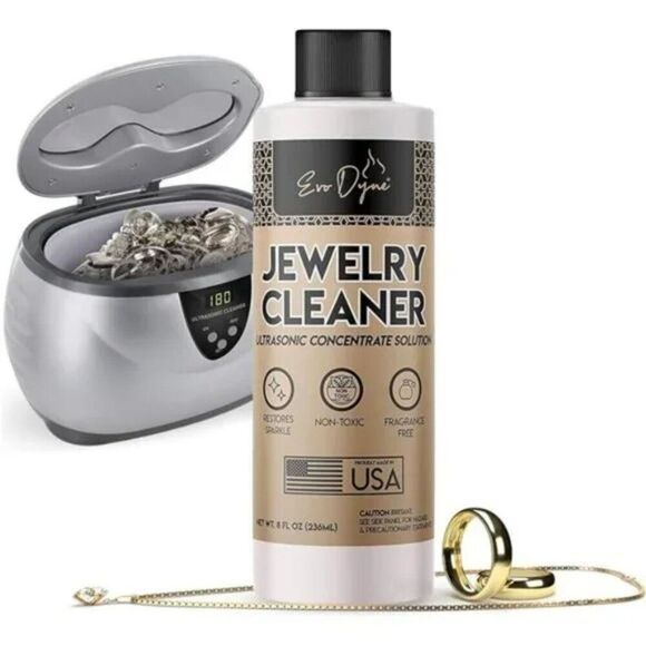 Ultrasonic Jewelry Cleaner – Jewelry Cleaner Solution for Diamond, Gold, Silver - Picture 1 of 7